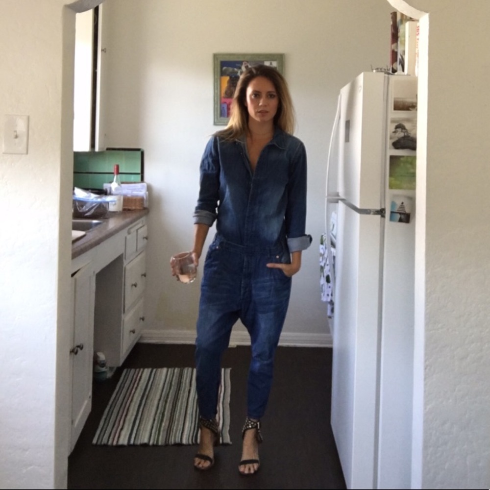 One Teaspoon Denim Utility Jumpsuit Medium Wash size X-Small
